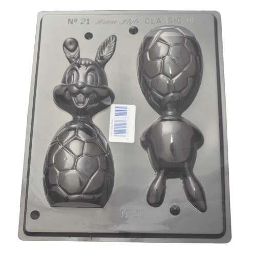 Happy Rabbit and Egg Chocolate Mould - Click Image to Close